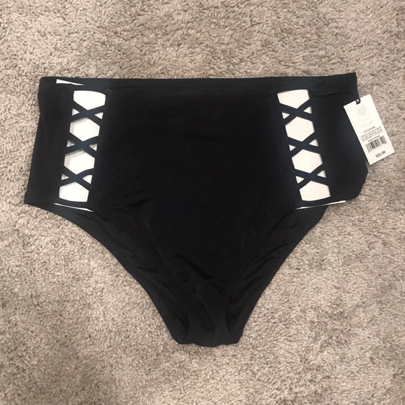 Shade & Shore Black Swim Bottom sz Large - Picture 2 of 9